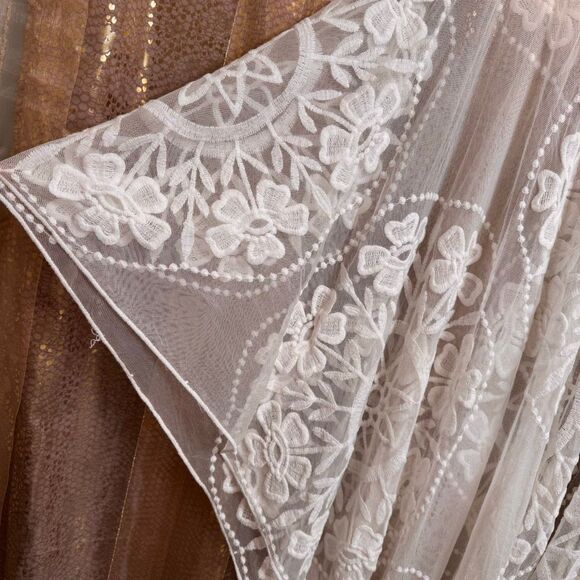 Torrid Ivory Lace Ruana Boho Crochet Sheer Kimono One Size - Picture 4 of 12